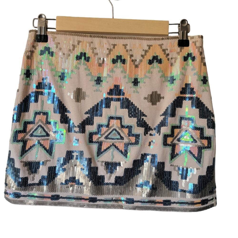 Express Aztec Sequence Casual Bright Color Mini S… - image 5